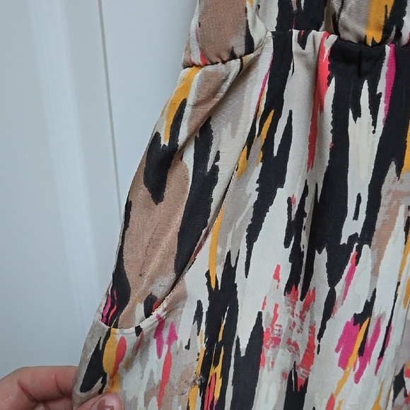 Banana Republic Factory Halter Mini Dress in Tan and Black Size 6 - Picture 4 of 7